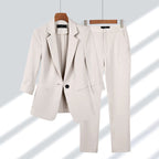 Women's Blazer And Trouser Set For Office And Events Apricot suit