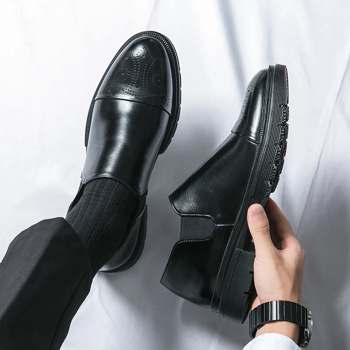 Henry Genuine Leather Slip‑On Shoes—Classic Style-MODAUTLET