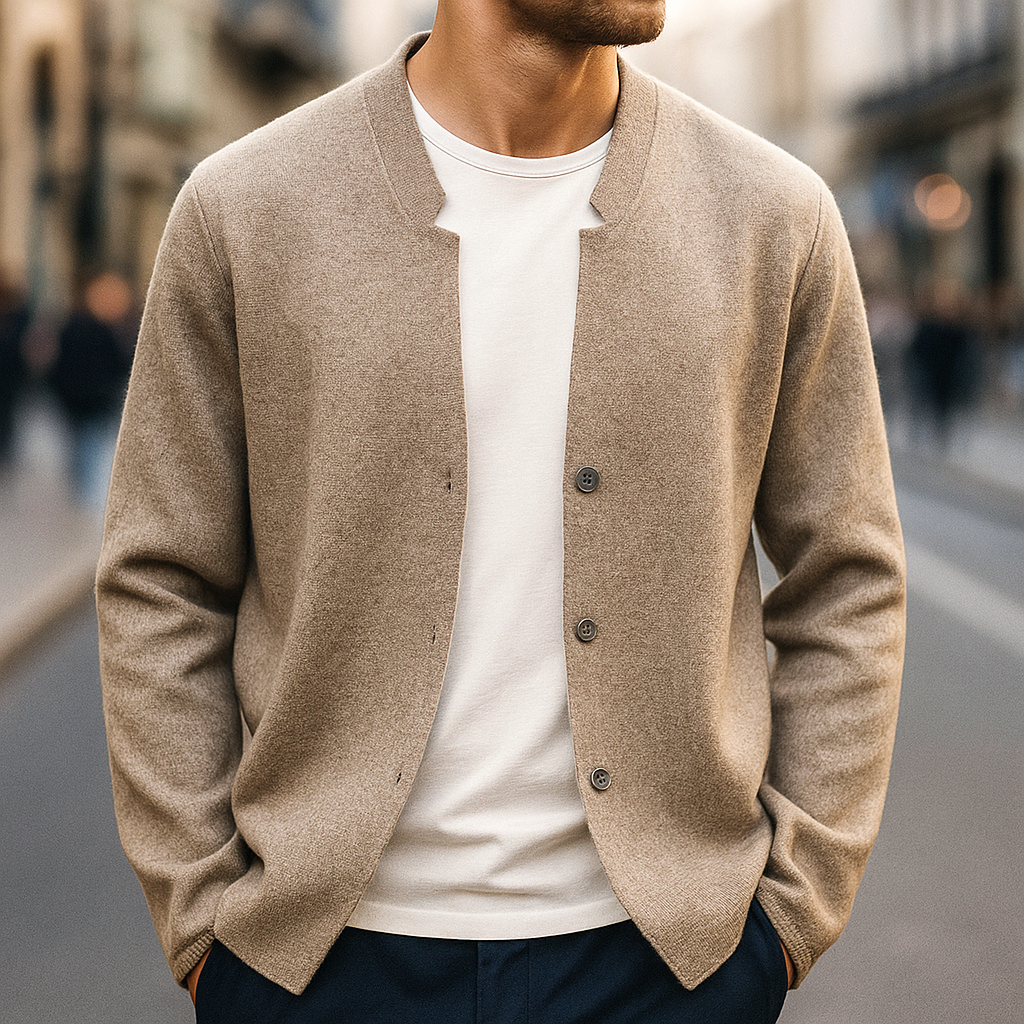 Men's Cashmere Cardigan in Firenze Style