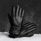 Premium Leather Winter Gloves Black