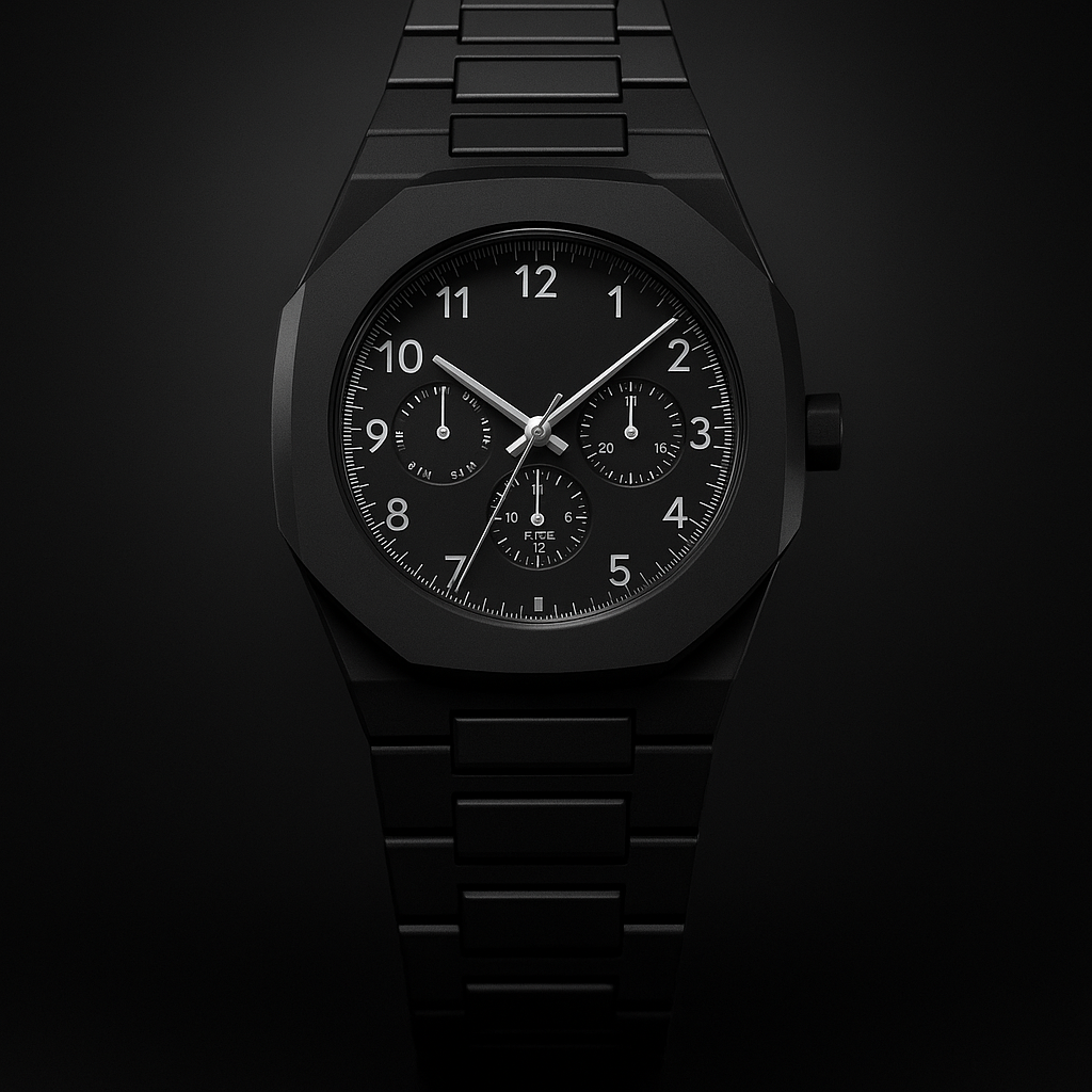 Elegant Black Timepiece for Men