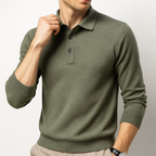 Men's Cable Knit Polo - Dover Style
