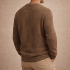 Men's Checker Knit Pullover - Stylish and Comfortable Knitwear for Every Occasion