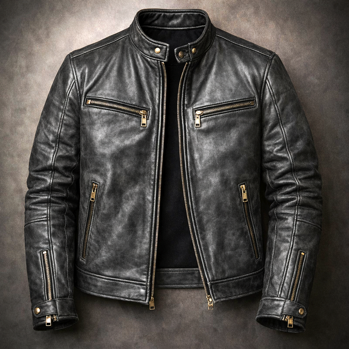 Vintage leren jas voor heren
