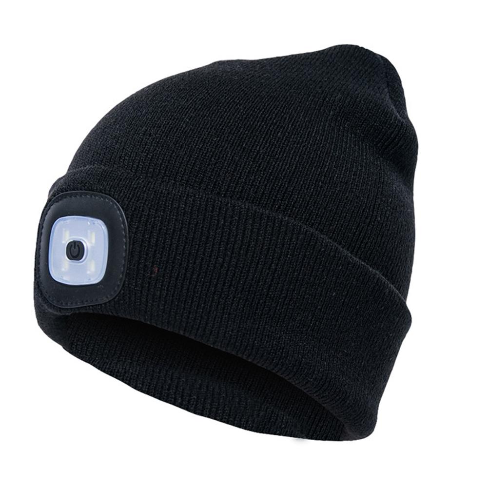 LED-Strickmütze mit Leuchtlicht – Batteriebetriebene gestrickte Beanie