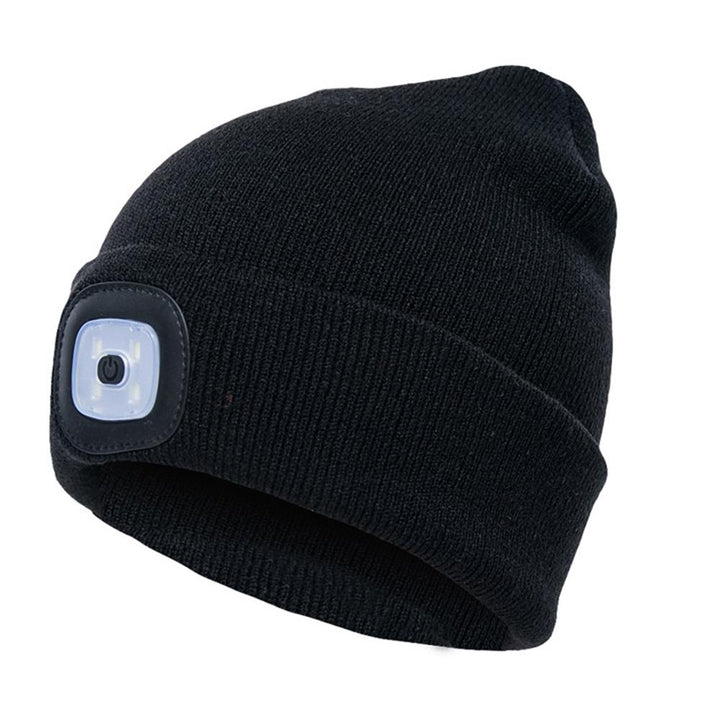 LED-Strickmütze mit Leuchtlicht – Batteriebetriebene gestrickte Beanie