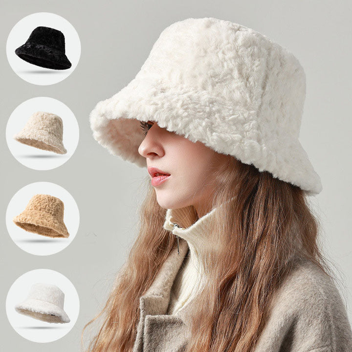 Warm Lambswool Fisherman Hat for Women - Stylish Winter Accessory