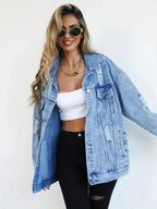 Oversized Denim Jacket Women – Olivia Trendy Jacket