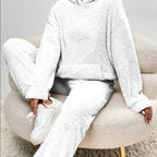 Women's Spring Cozy Hooded Lounge Set White