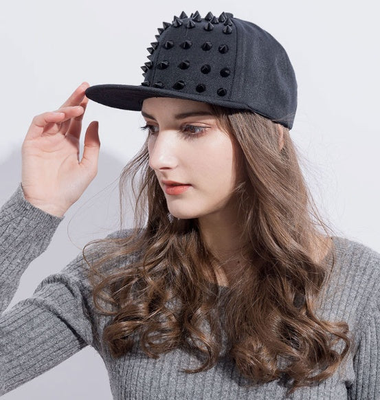 Stylish Black Rivet Hat for Fashionable Looks