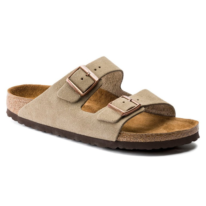 Women's Echo Support Suede Sandals – Orthopedic Comfort Clogs Beige