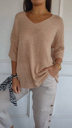 Women's Timeless V-Neck Top Apricot