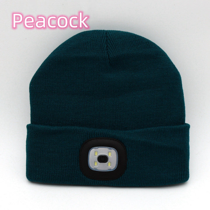 LED-Strickmütze mit Leuchtlicht – Batteriebetriebene gestrickte Beanie