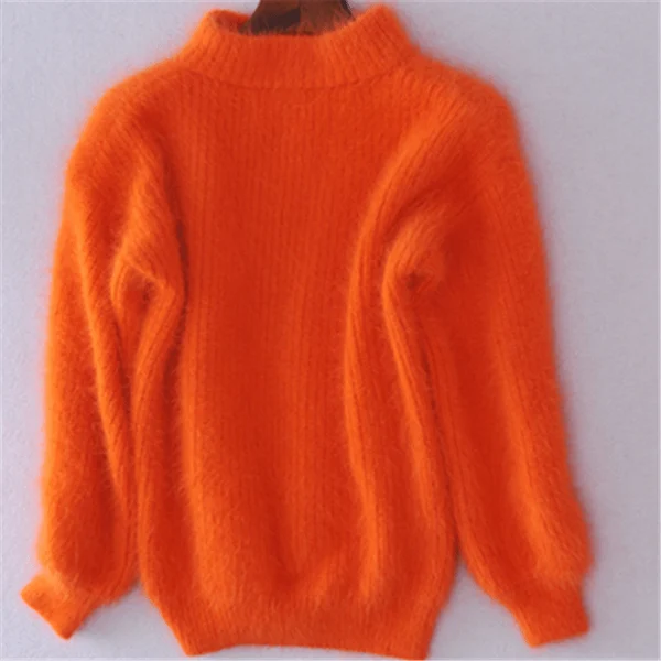 Womens' Soft Elegant Sweater Orange One size