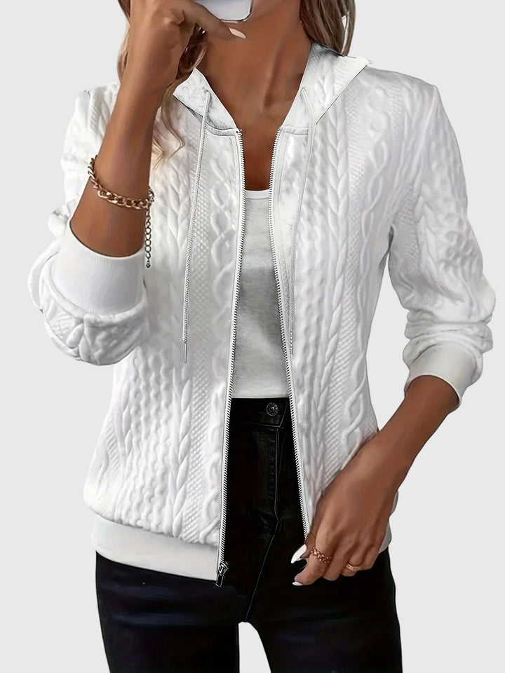 Women's Textured Zip-Up Hoodie