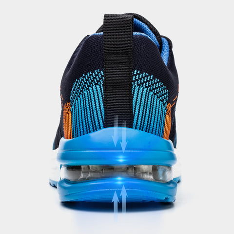 Men's Lightweight Steel Toe Safety Sneakers - SafeSneakers Blue Air