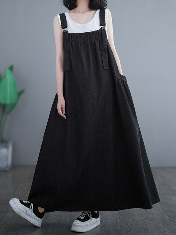Vestido de mezclilla holgado para mujer