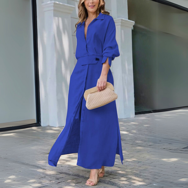 Women's Elegant V-Neck Maxi Dress