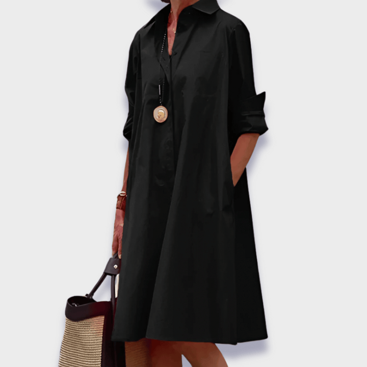 Women's Elegant Midi Polo Dress