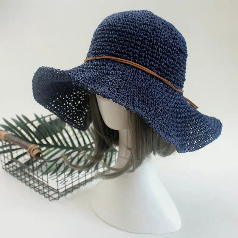 Foldable Straw Hat for Sun Protection - Ideal Beach Travel Accessory