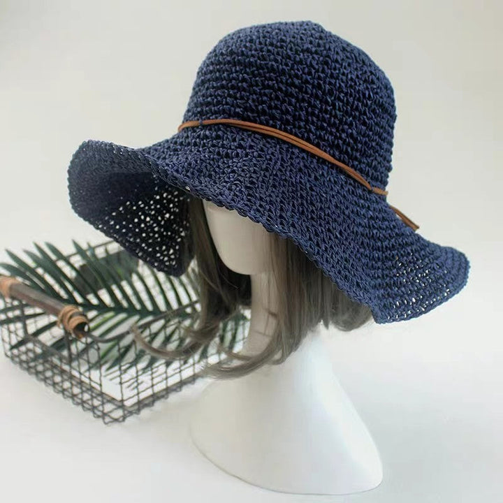 Foldable Straw Hat for Sun Protection - Ideal Beach Travel Accessory