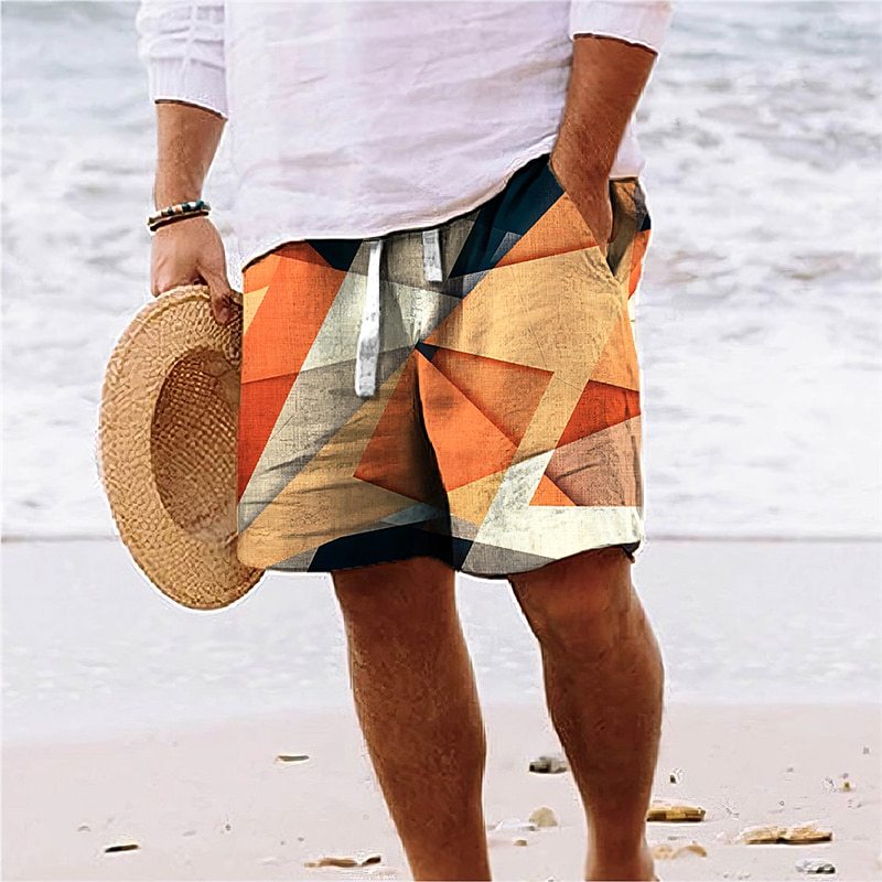 Men’s Printed Beach Shorts-MODAUTLET
