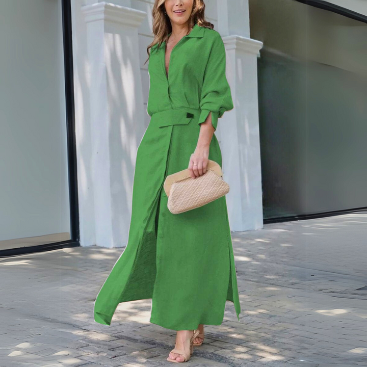 Women's Elegant V-Neck Maxi Dress