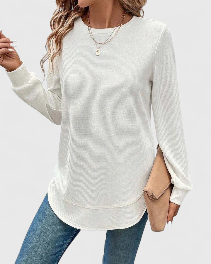 Women's Chic Side Slit Top-MODAUTLET