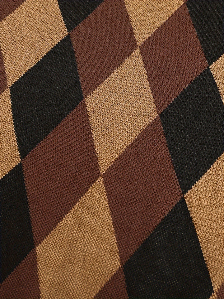 Pánská klasická vesta s argyle vzorem