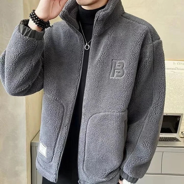 Faux Fur Zipper Jacket for Stylish Comfort-MODAUTLET