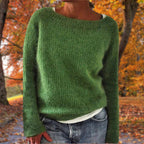 Womens Soft & Cozy Knit Sweater Green