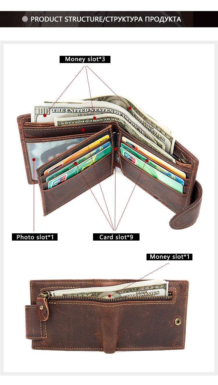 Men's Classic Leather Short Wallet