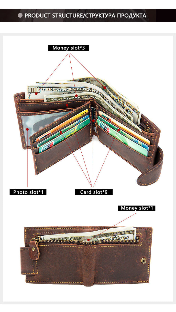 Men's Classic Leather Short Wallet