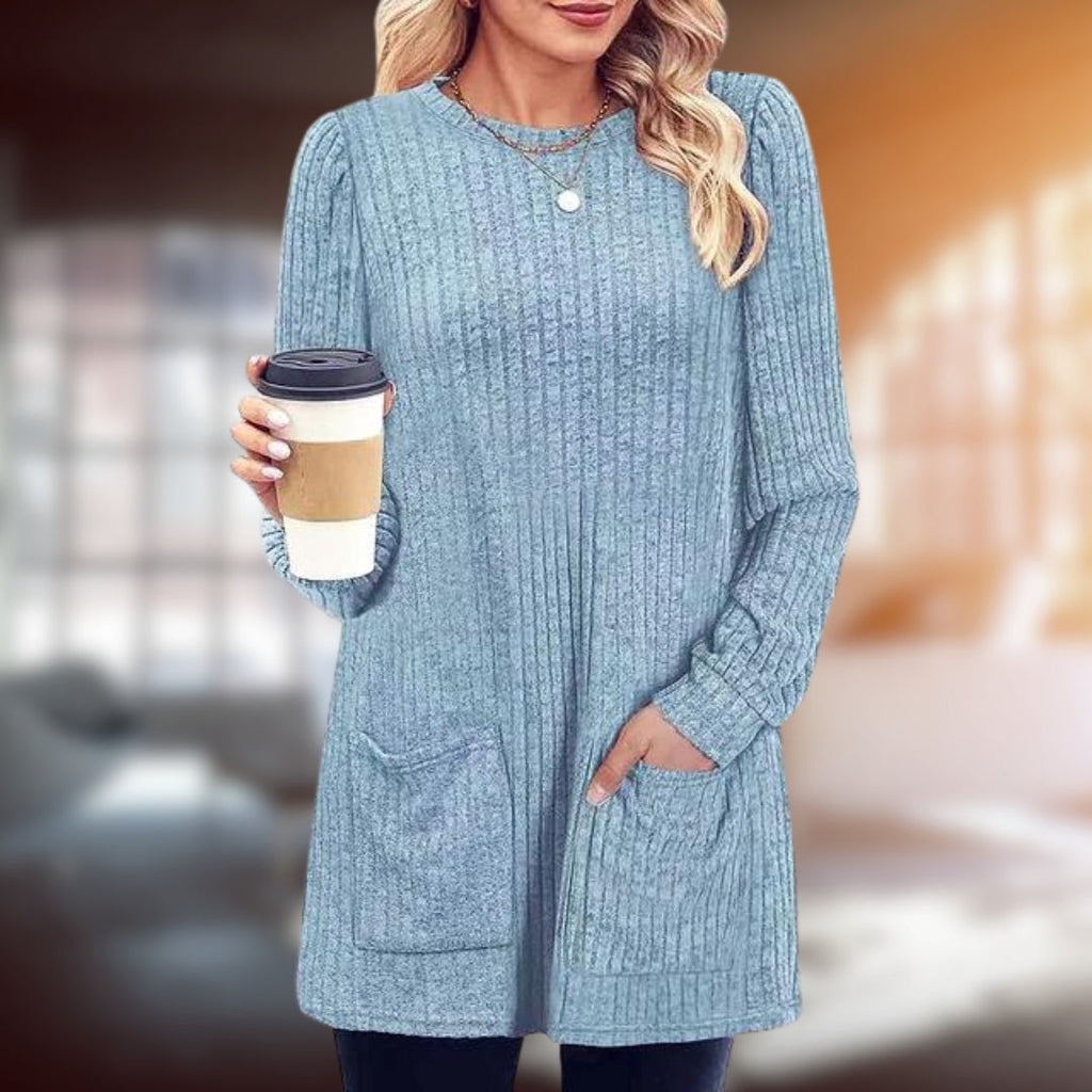 Chic Elegant Pullover Sky Blue