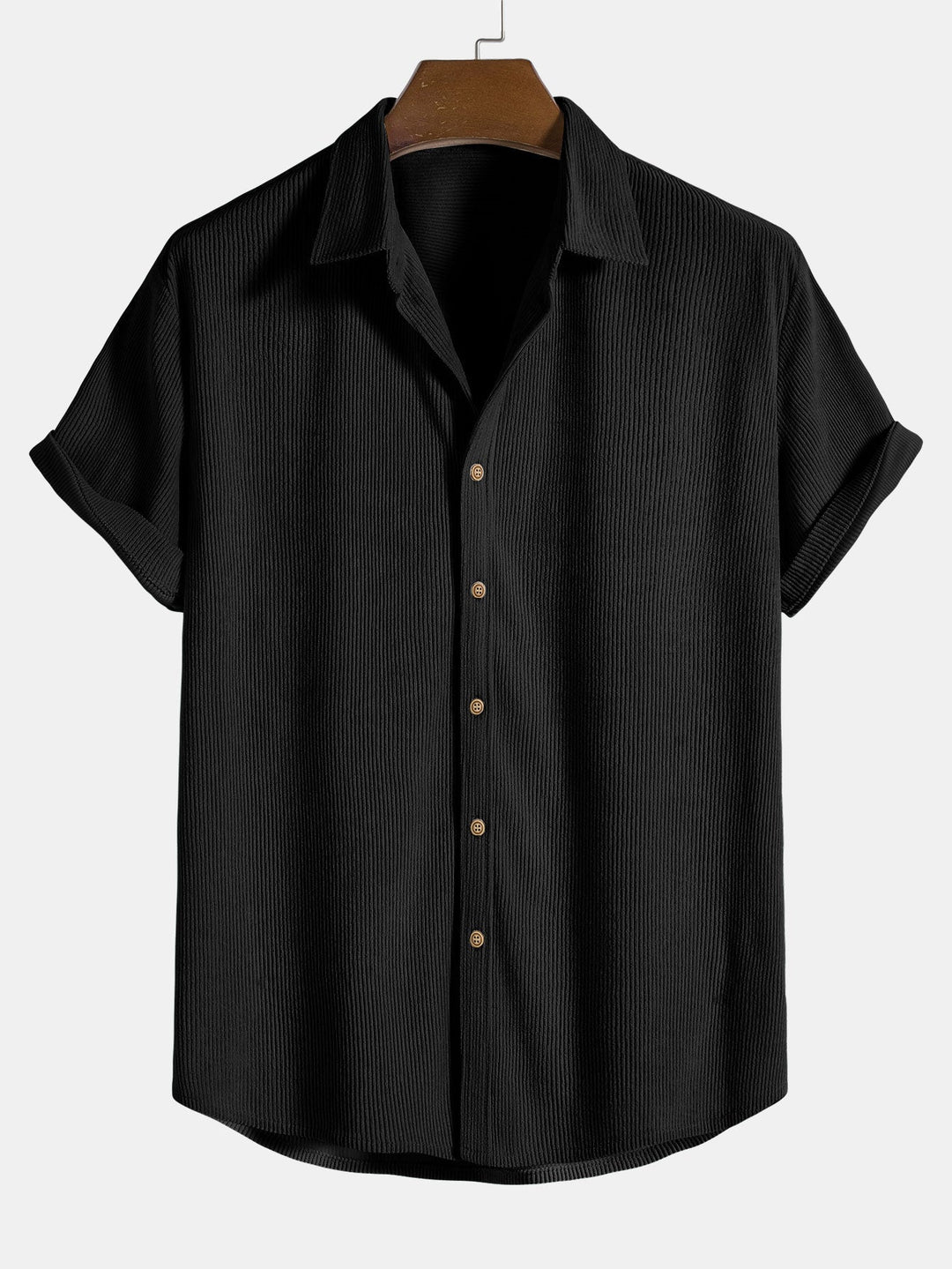 Conjunto de Camisa y Pantalones Cortos de Verano para Hombre - Atuendo Elegante de Dos Piezas