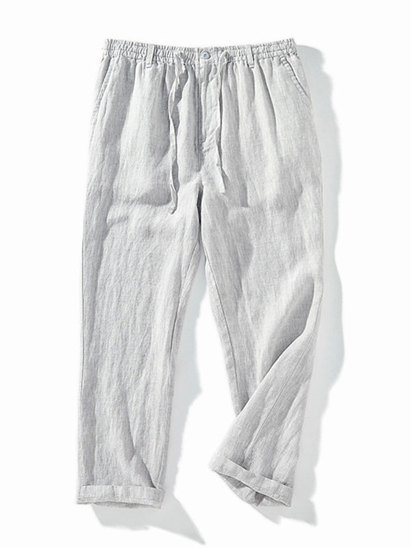 Men's Lightweight Linen Drawstring Pants