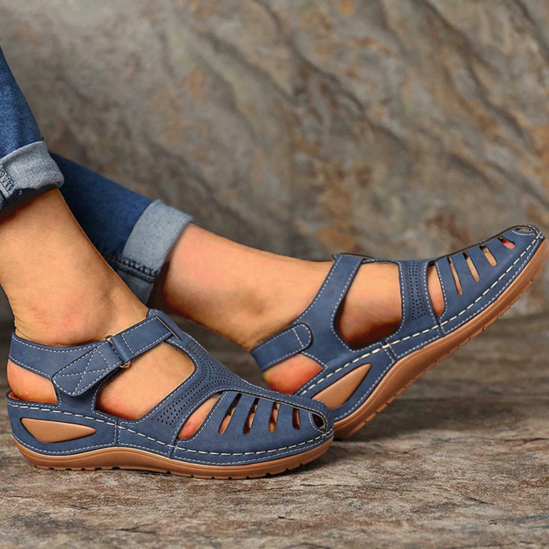 Women's Vintage Orthopedic PU Leather Sandals for Summer