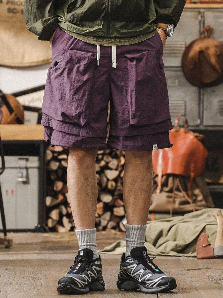 Hurtigtørrende udendørs cargoshorts til mænd – dobbeltlagsdesign
