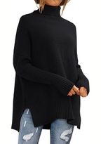 Women's Elegant Turtleneck Sweater Black