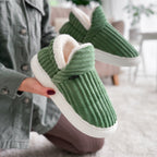 Women's Cozy Fuzzy Slippers - Original Comfort Footwear Green