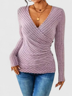 Women's Modern Comfort Sweater Top Purple