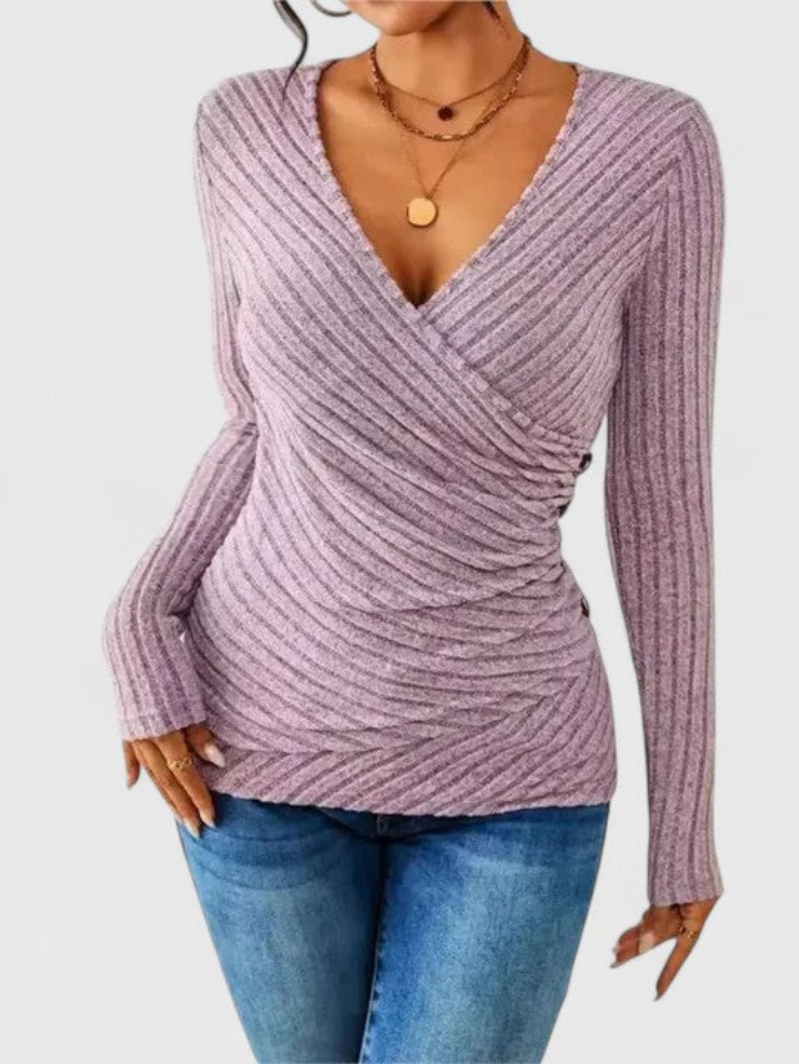 Women's Modern Comfort Sweater Top Purple