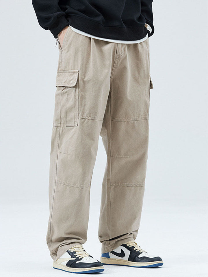 Men's Casual Loose-Fit Cotton Cargo Pants