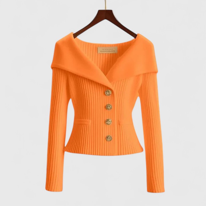 Vibrant Knit Cardigan for Stylish Comfort Orange