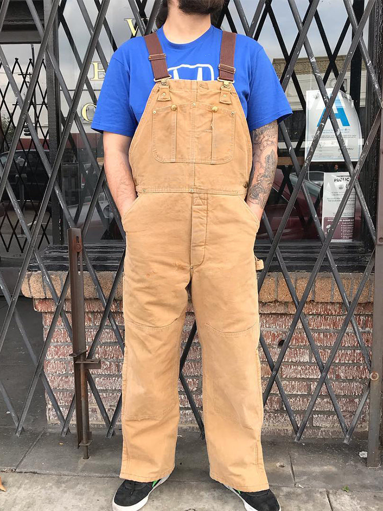 Men's Canvas Duck Bib Overalls Workwear Dungarees