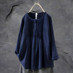 Women's Relaxed Tunic Blouse Navy