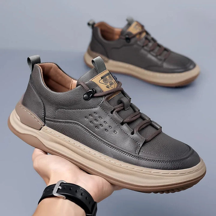 Men's Orthopedic Vegan Leather Sneakers-MODAUTLET