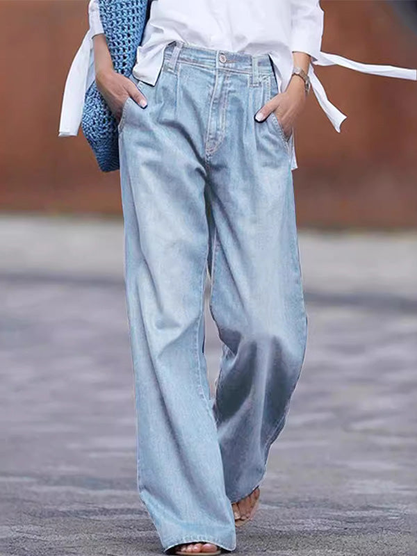 Women's Vintage Loose Fit High Waist Denim Jeans