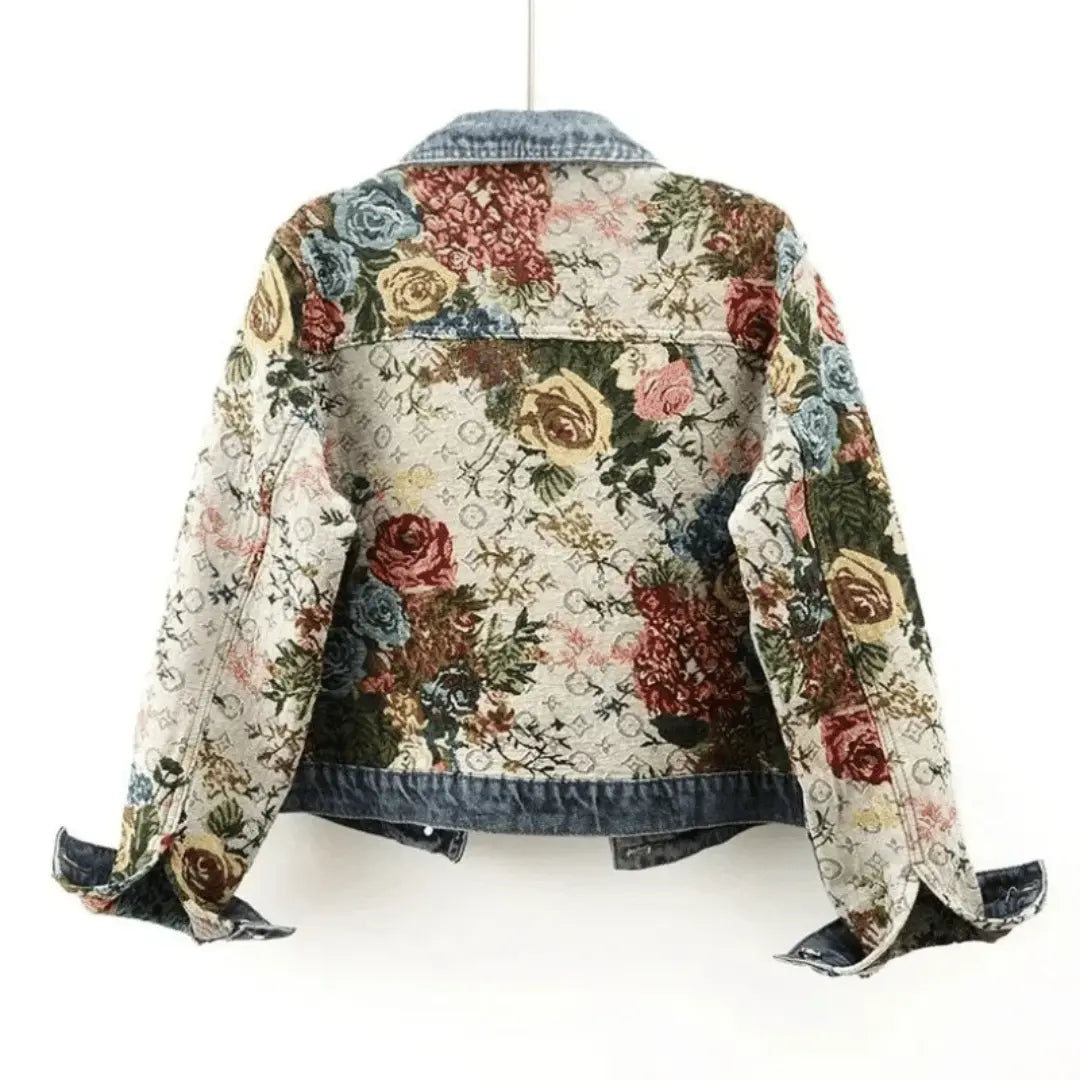 Floral Denim Jacket for Women