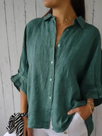 Women's Graceful Charm Blouse Malachite Green